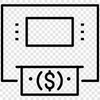 cash dispenser, cash machine near me, ATM, bank icon svg