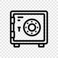 cash drawer, bank, safe, security icon svg