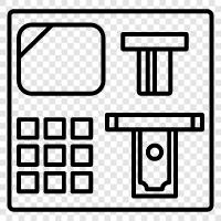 cash, withdrawals, checks, credit cards icon svg