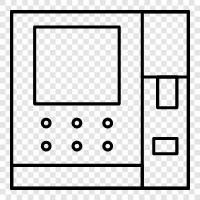 Bargeld, Abhebung, Scheckeinzahlung, Bank symbol