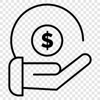 cash, bank, savings, investments icon svg