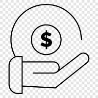 cash, bank account, savings, checking account icon svg