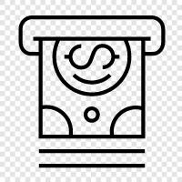 cash, withdrawal, bank, financial institution icon svg