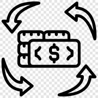 cash flow statement, cash flow analysis, cash flow projection, cash flow icon svg
