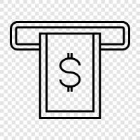 Bargeld, Bank, Geldautomat, Bankautomat symbol