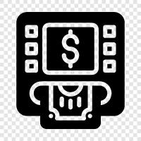 cash machine, money machine, debit machine, credit machine icon svg