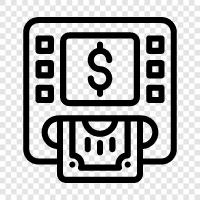 cash machine, banking machine, credit card machine, debit card machine icon svg