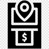 cash machine, money machine, bank machine, ATM icon svg