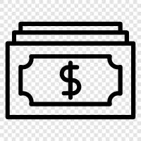 cash, bills, currency, paper money icon svg
