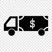 cash pickup, cash delivery, cash pickup service, cash delivery service icon svg