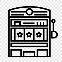 casino, gambling, video poker, slot machine icon svg