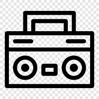 cassette player, audio player, music, old school icon svg