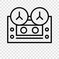 cassette tape, music, music cassette, cassette player icon svg