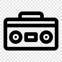 cassette, music, old school, vintage icon svg