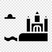 castle, castle building, castle design, castle decoration icon svg