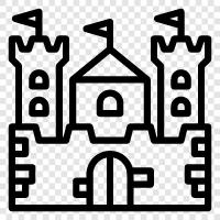 Burg, Festungen, mittelalterlich, Architektur symbol