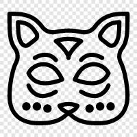Kedi kulakları, Kedi kuyruğu, Kedi kıyafetleri, Kedi Maskesi ikon svg