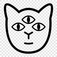 cat psychic, psychic cats, clairvoyant cat, medium cat icon svg