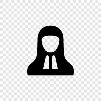 Catholic, spirituality, religion, Praying Nun icon svg