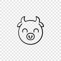 cattle, beef, farming, ranching icon svg