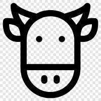 Cattle, Beef, Dairy, Mutton icon svg