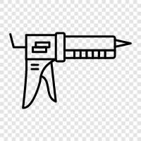 caulking gun, caulk gun, gun, sprayer icon svg