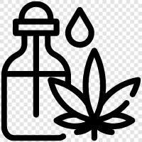 CBD oil, cannabis oil, marijuana oil, weed oil icon svg