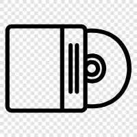 music, audio, compact disk icon svg