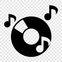 music, audio, digital, disc icon svg