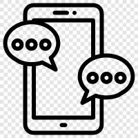 cell phone, smartphones, texting, social media icon svg