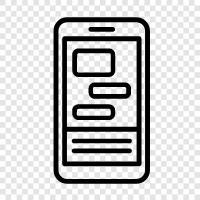 cell phone, texting, cell phone messages, text messages icon svg