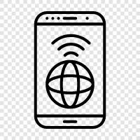 cell phone internet, 3g internet, 4g internet, cellular phone internet icon svg