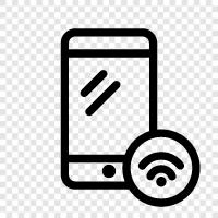 Телефонный WiFi, беспроводной телефон, WiFi телефон, телефон WiFi Значок svg