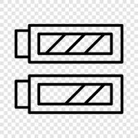 Handybatterie, Batterielebensdauerschätzungen, Batterieablauf, Batteriesparer symbol