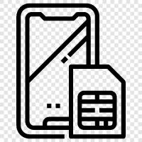 cellphone, phone, data, SIM Card icon svg