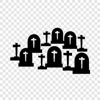 cemetary, burial, death, burial ground icon svg