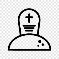 cemetery, burial, gravestone, mausoleum icon svg