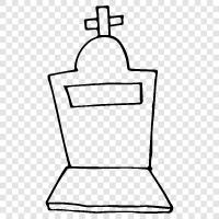 cemetery, burial, death, mourning icon svg