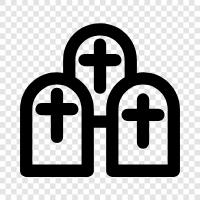 Cemetery, Mortuary, Headstone, Grave icon svg