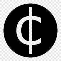 cent, digital, cryptocurrency, altcoin icon svg