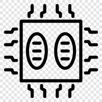 central processing unit, CPUs, microprocessors, chip icon svg