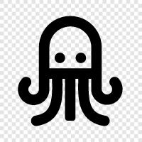 cephalopods, arms, tentacles, intelligence icon svg