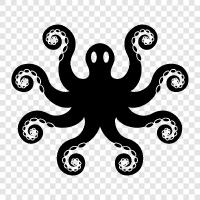 cephalopods, mollusks, invertebrates, Octopus icon svg