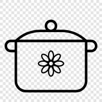 Ceramic Cooker, Kitchen Pot, Cast Iron Cooker, Cooking Pot icon svg