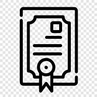 certificate authority, Certificate icon svg