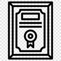 Certificate of Authenticity, Certificate of Deposit, Certificate of Deposit Account, Certificate icon svg