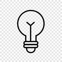 CFL, LED, incandescent, fluorescent icon svg