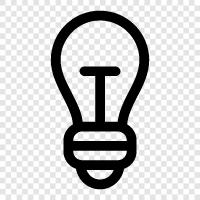 CFL, LED, HID, Energy Efficiency icon svg