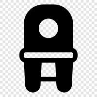 Stuhl, Stühle, Bürostuhl, Holzstuhl symbol