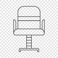 chair, office chair, wooden chair, office furniture icon svg